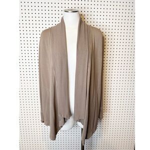 Athleta‎ | Lightweight Tan Open Front Shawl Collar Cardigan w/ Pockets Sz. XS